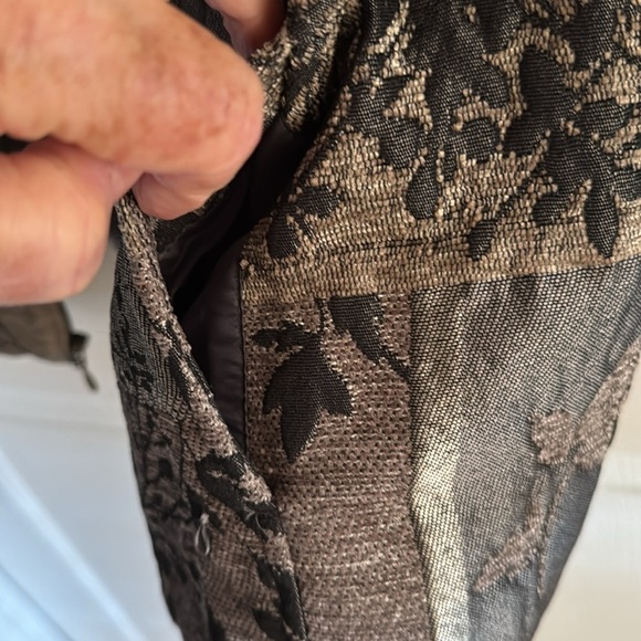 Coldwater Creek Women's Faux Fur (detachable) Collar Lined Patchwork Vest SZ M - Picture 7 of 7